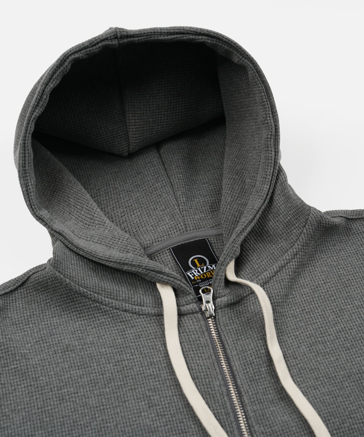 프리즘웍스(FRIZMWORKS) WAFFLE HOOD ZIP UP PARKA _ GRAY