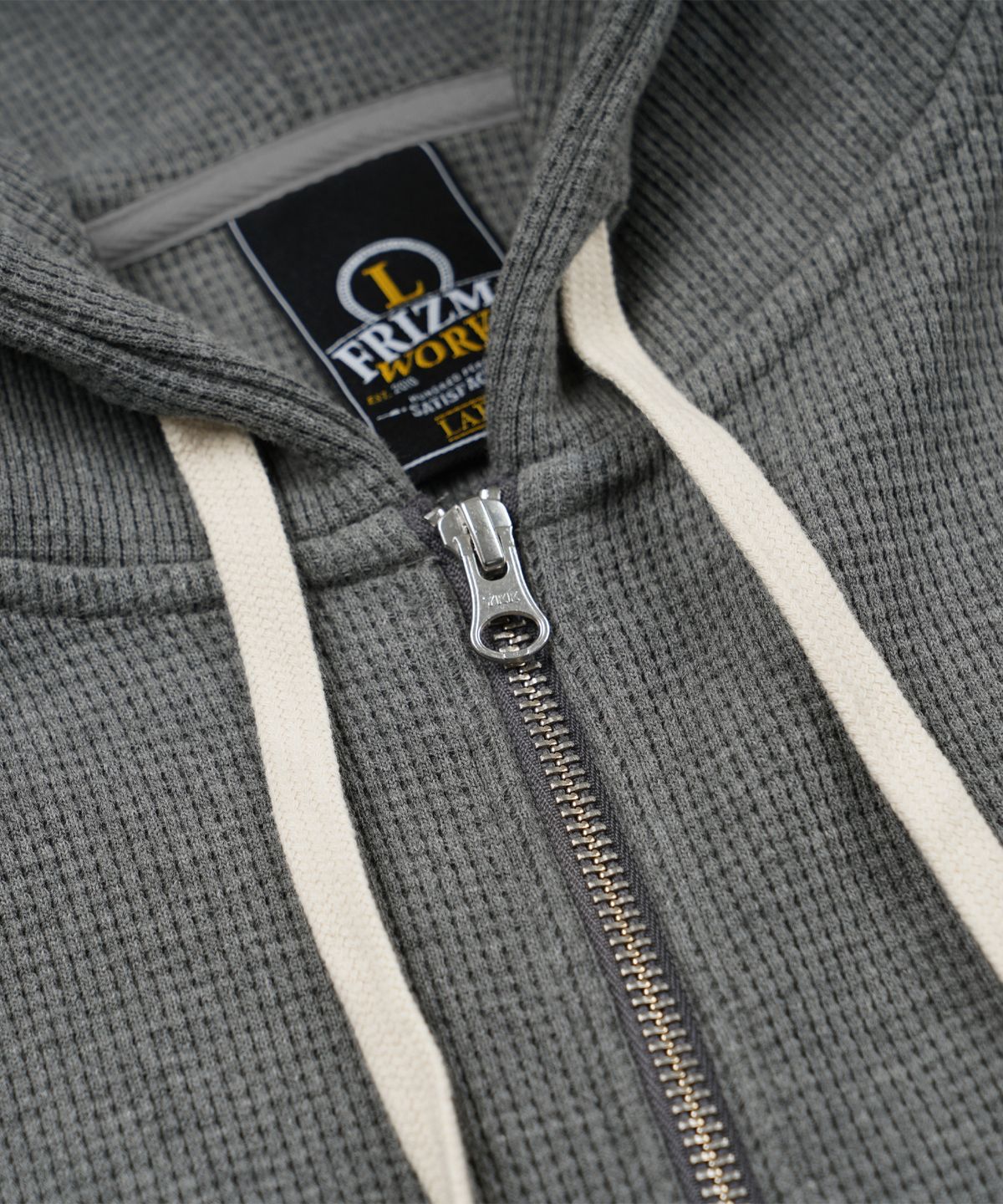 프리즘웍스(FRIZMWORKS) WAFFLE HOOD ZIP UP PARKA _ GRAY