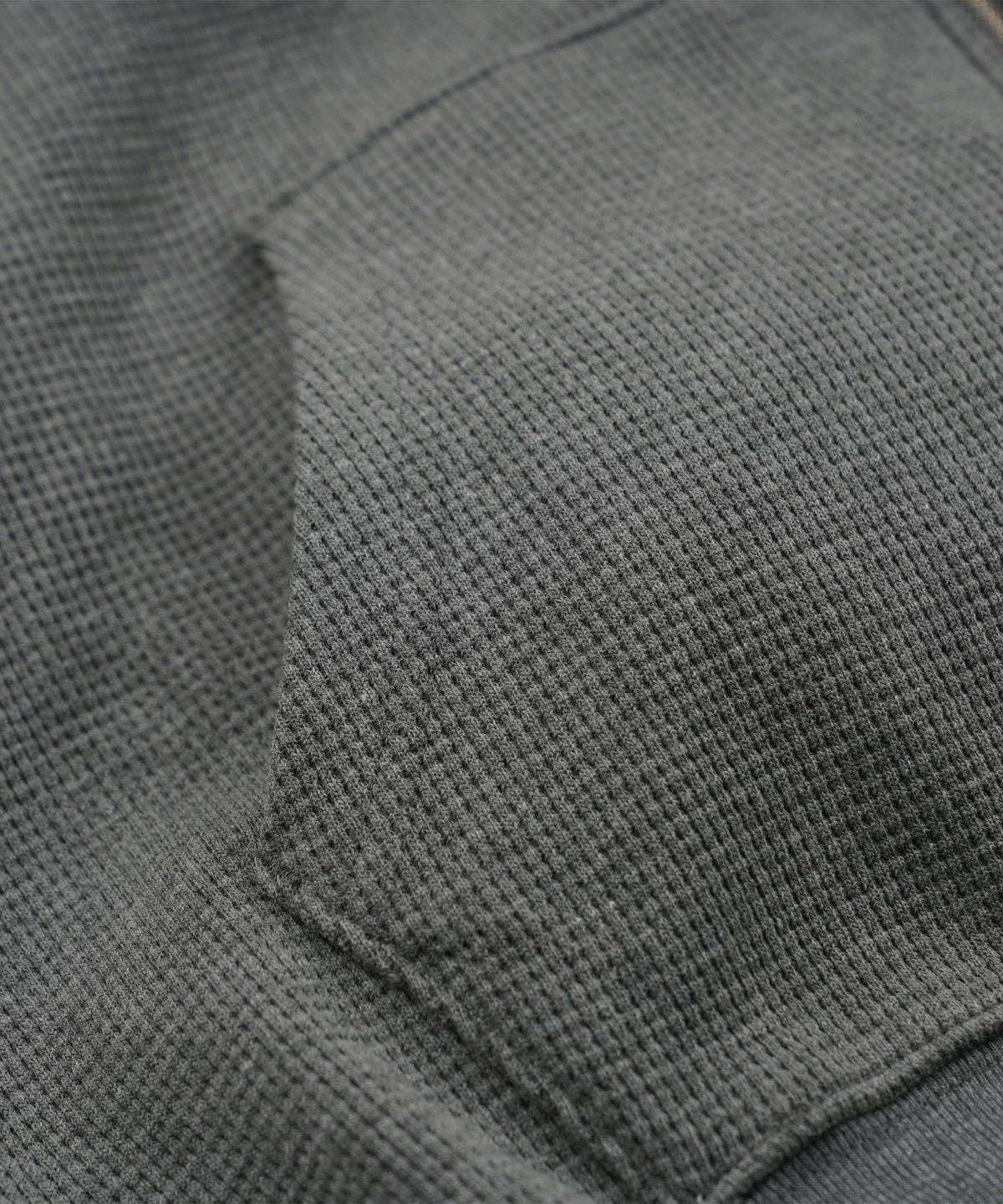 프리즘웍스(FRIZMWORKS) WAFFLE HOOD ZIP UP PARKA _ GRAY