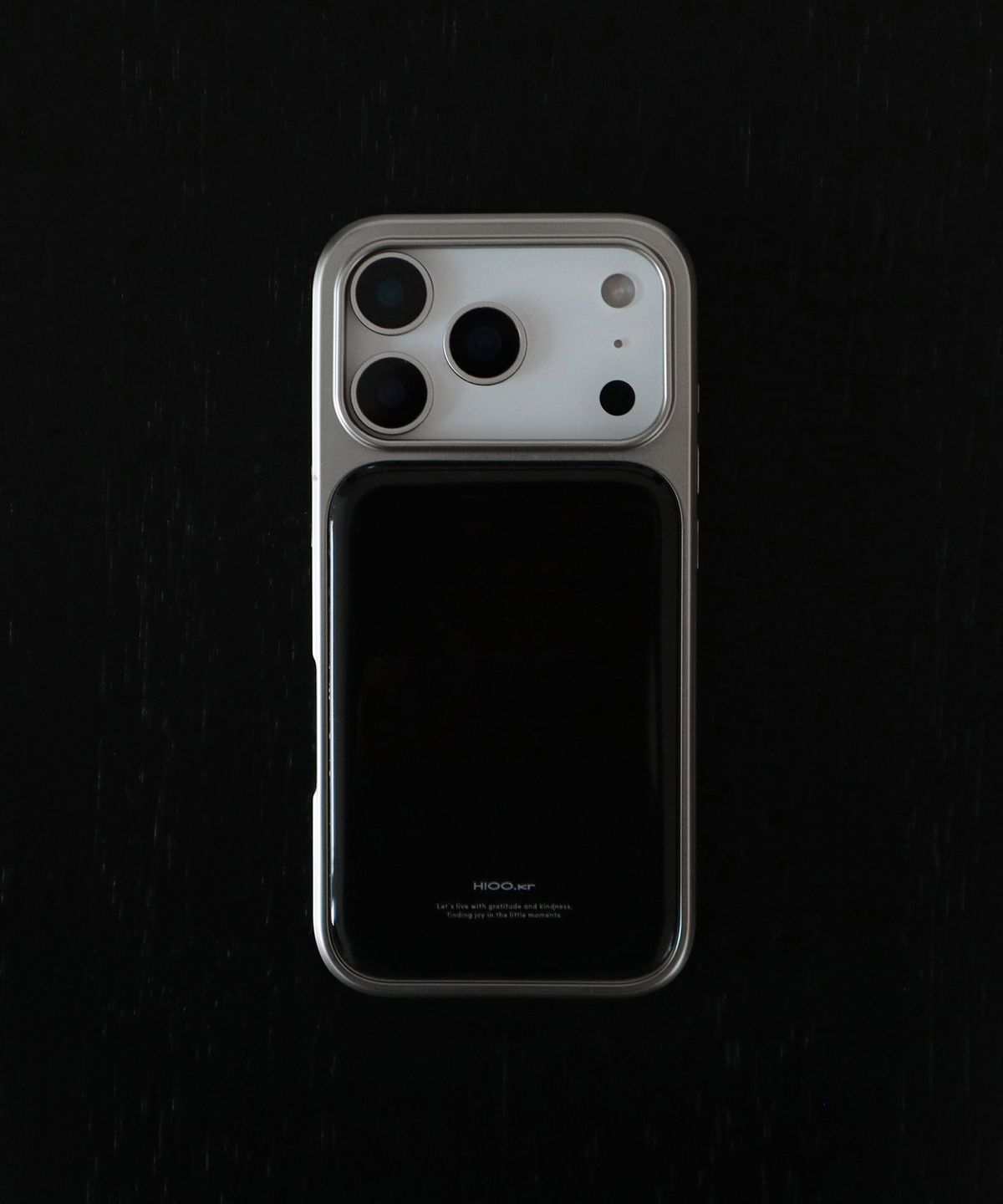 하이우(HIOO) black silver epoxy case. (실버 에폭시 범퍼 케이스)