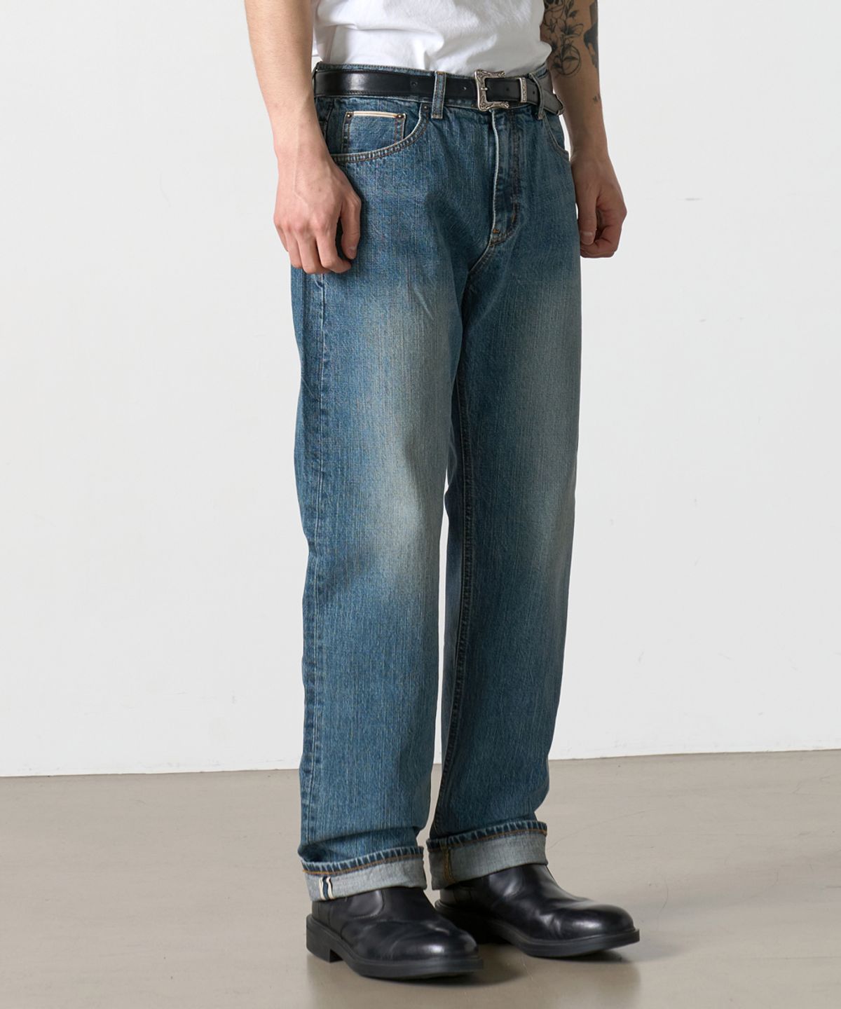덴메이드(DENMADE) DEN0942 Selvedge Straight Fit (Archive Mid Blue)