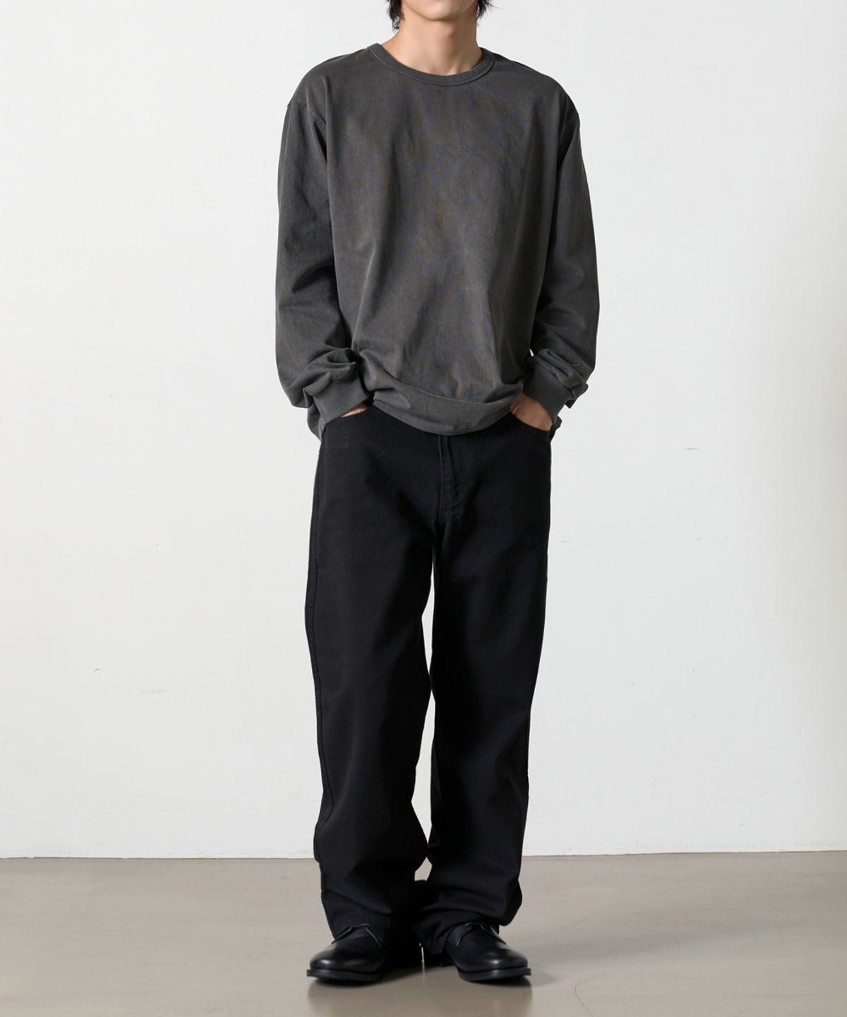 덴메이드(DENMADE) DEN768 Raw Routine Wide Chino (Black)