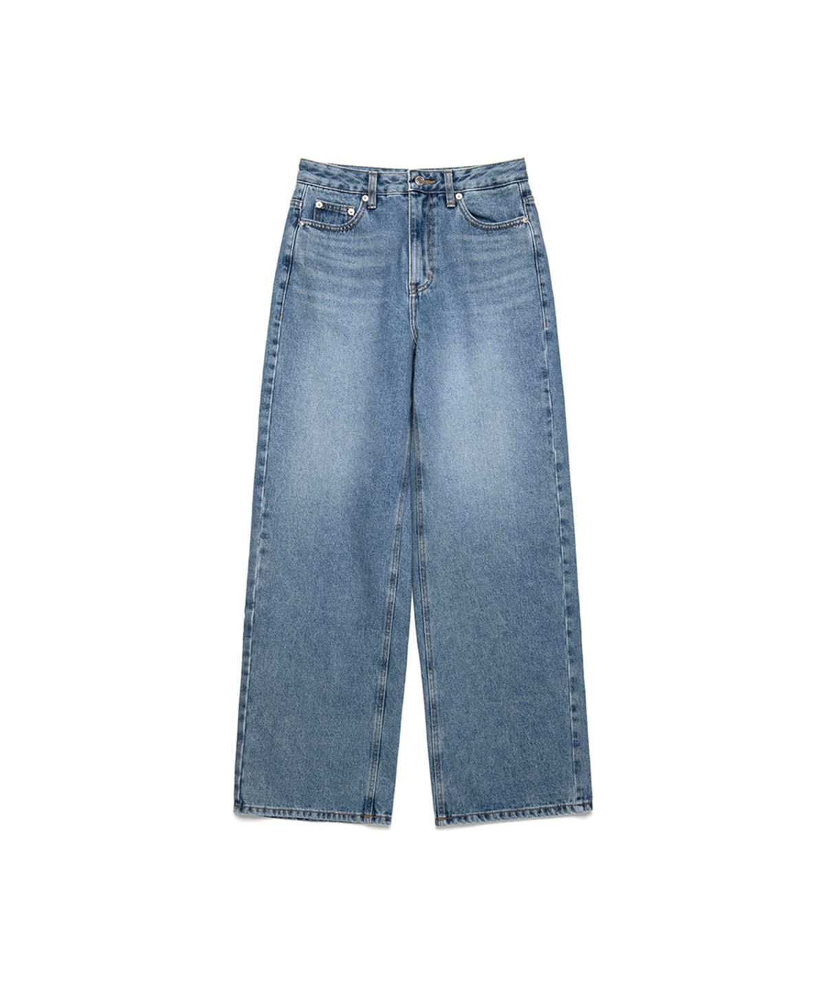 쓰리투에이티(THREE TO EIGHTY) SEMI WIDE FIT JEANS LIGHT BLUE