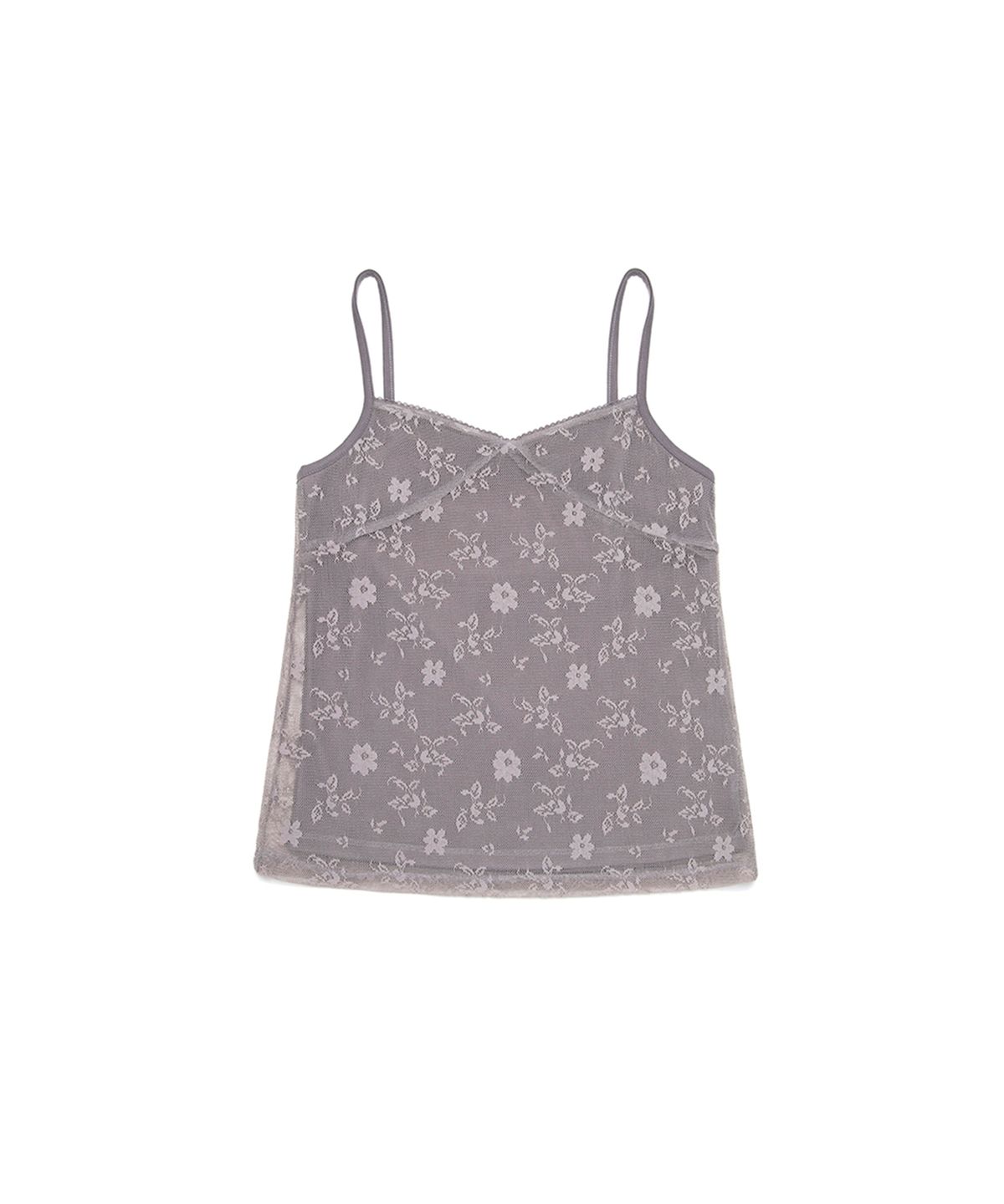 쓰리투에이티(THREE TO EIGHTY) LACE LAYERED SLEEVELESS PURPLE