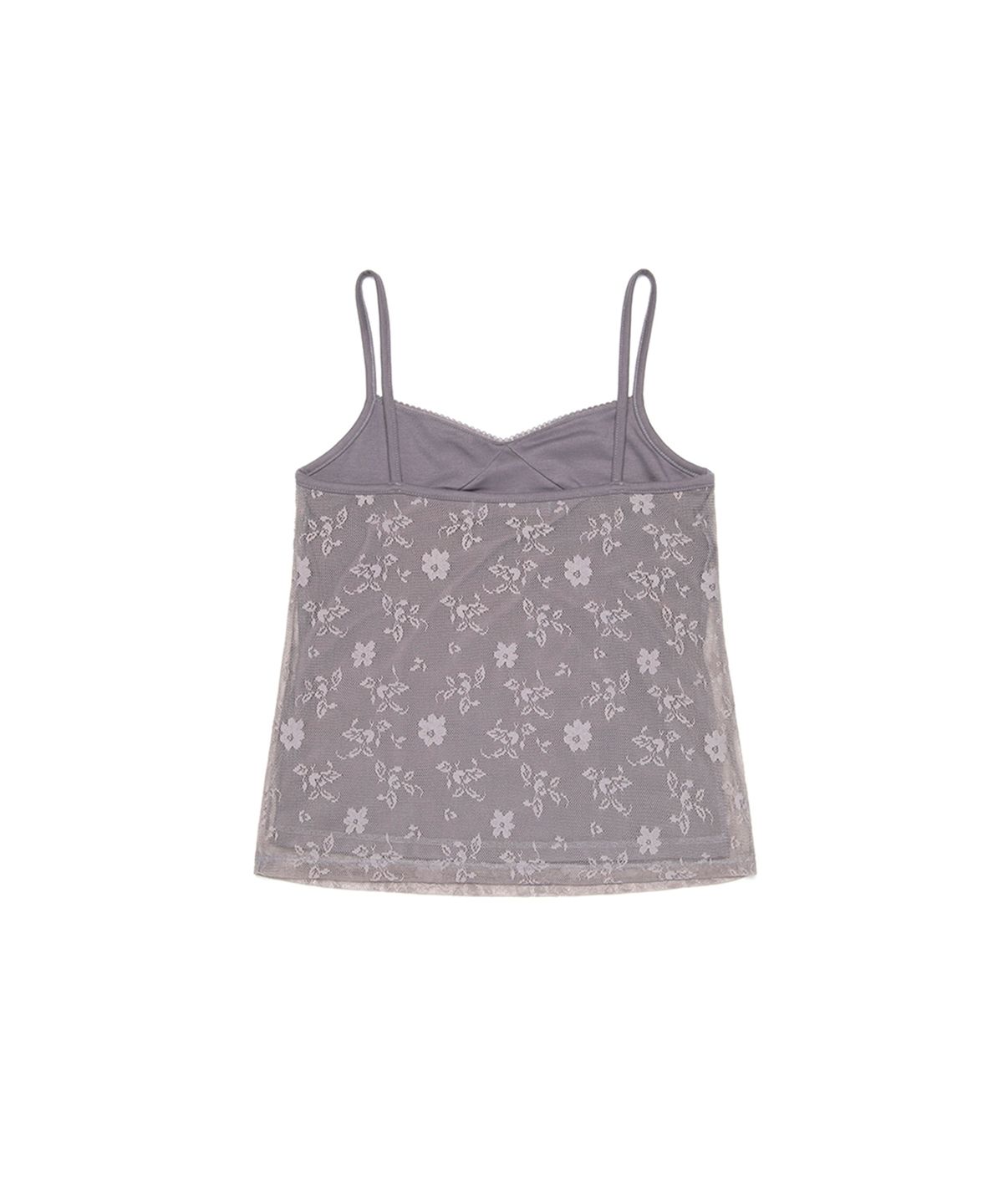 쓰리투에이티(THREE TO EIGHTY) LACE LAYERED SLEEVELESS PURPLE