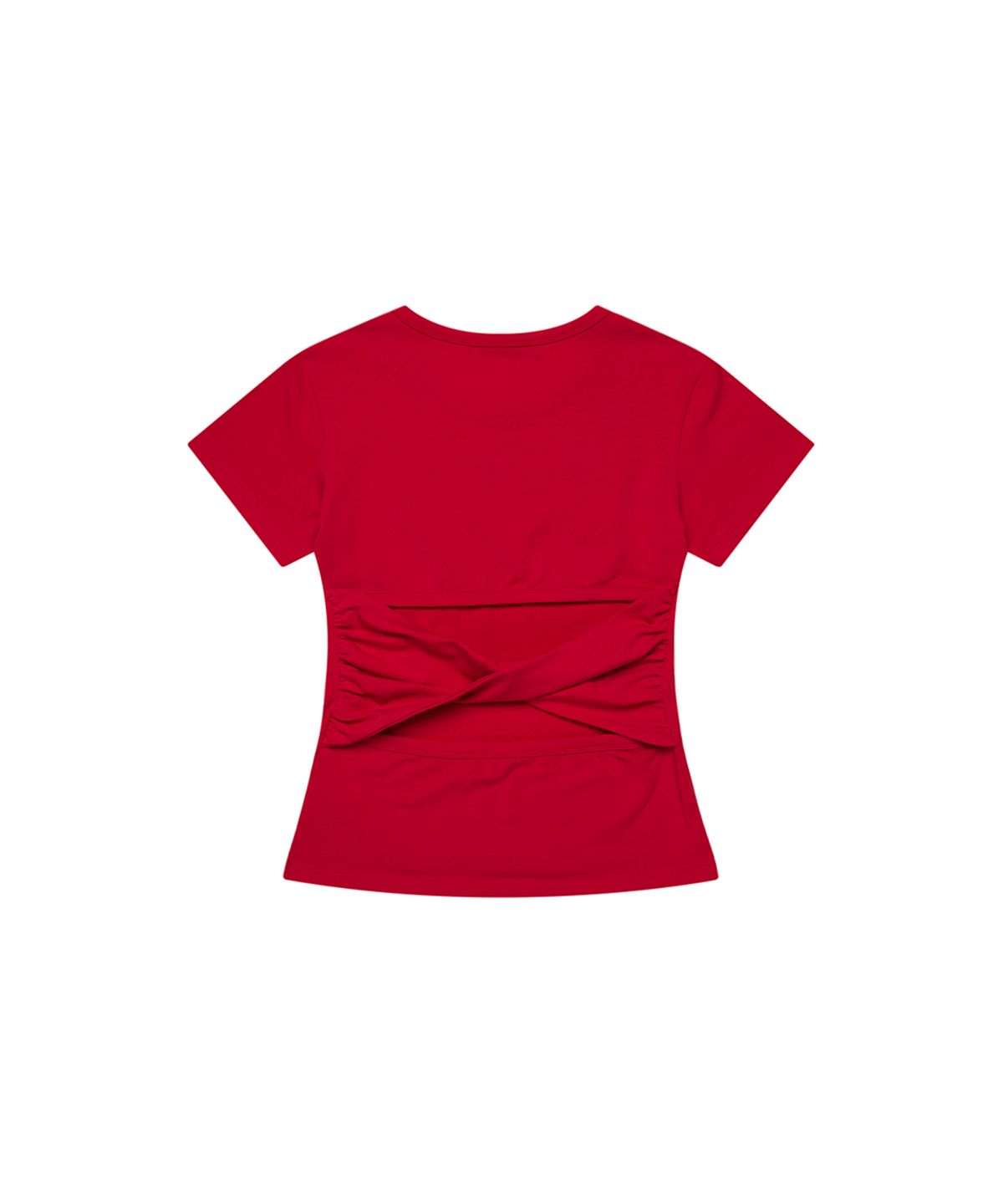 쓰리투에이티(THREE TO EIGHTY) STANDARD BACK CROSS POINT TEE RED
