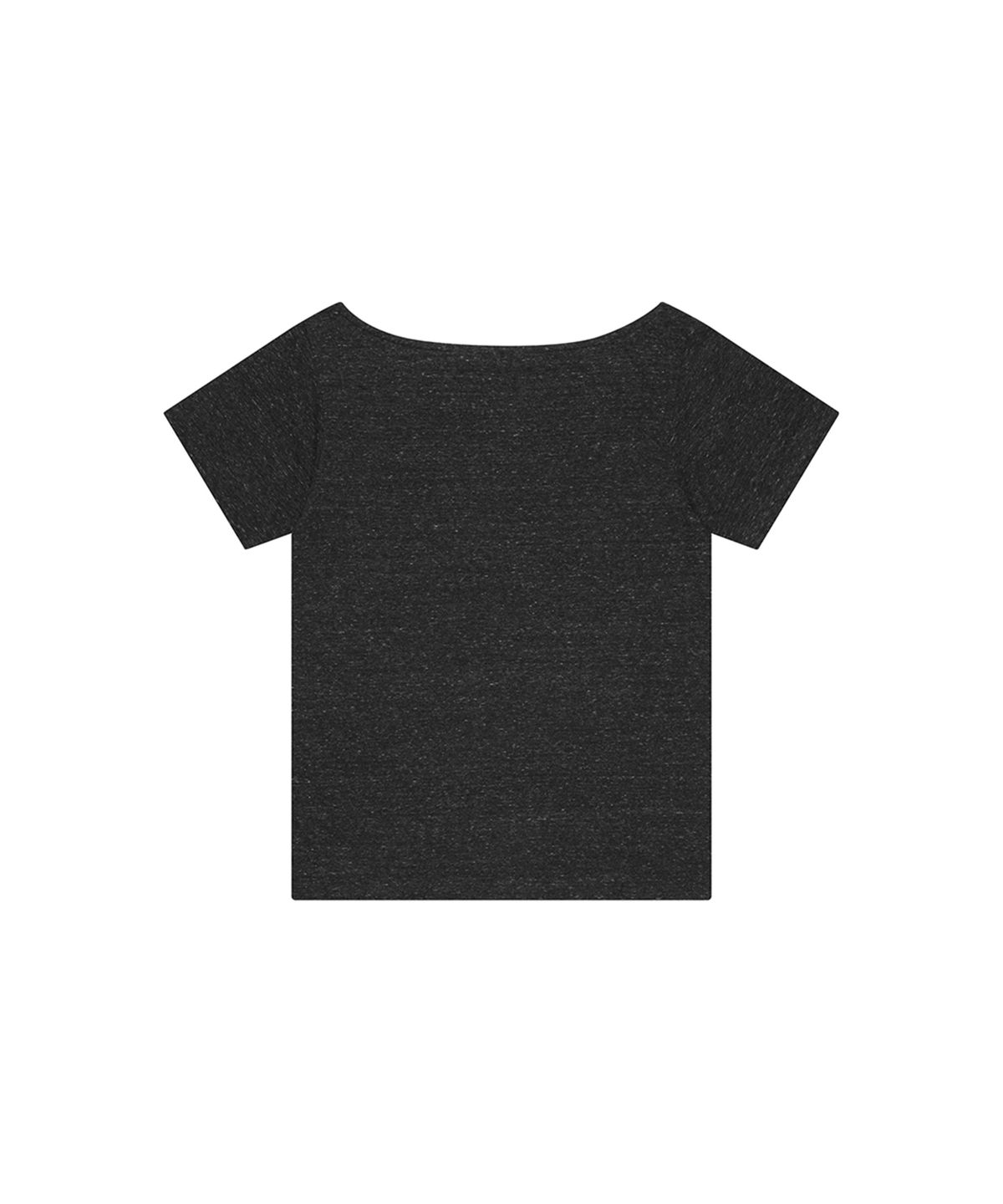 쓰리투에이티(THREE TO EIGHTY) OFF-SHOULDER TWIN CAT TEE CHARCOAL