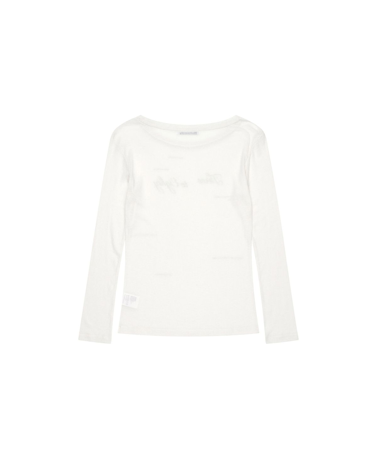 쓰리투에이티(THREE TO EIGHTY) TTE LAYERED LONG SLEEVE TEE WHITE