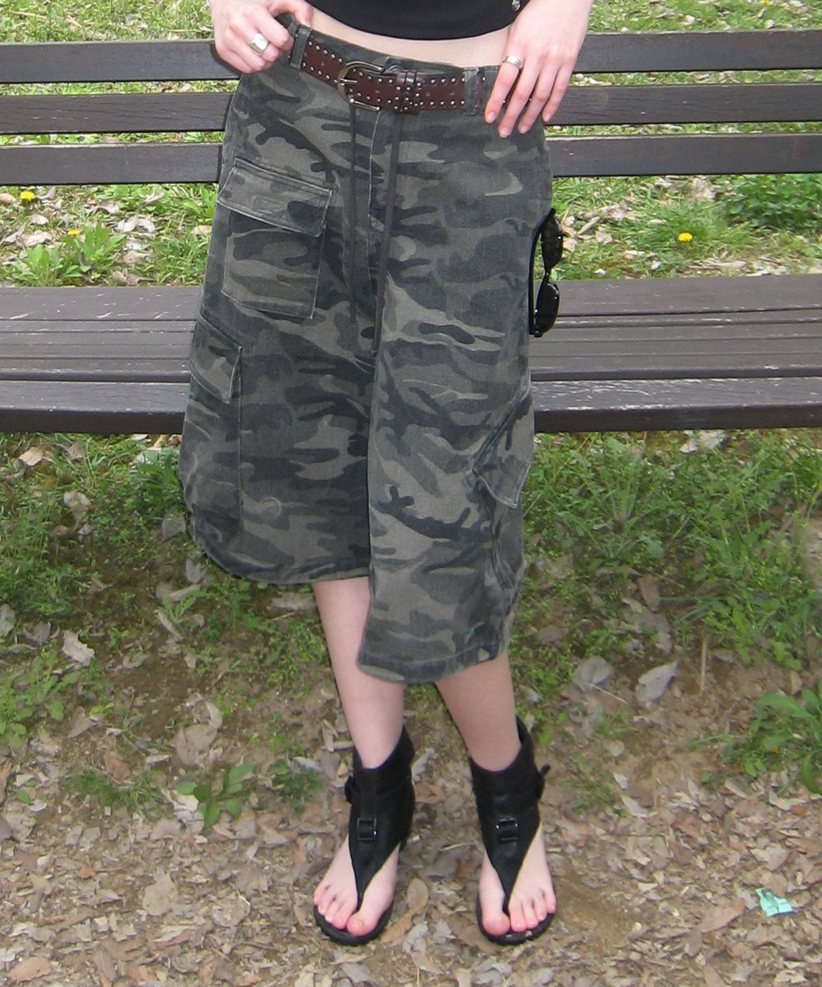 후아유(WHO.A.U) Camouflage Bermuda Pants(F) / WHTHG1371F