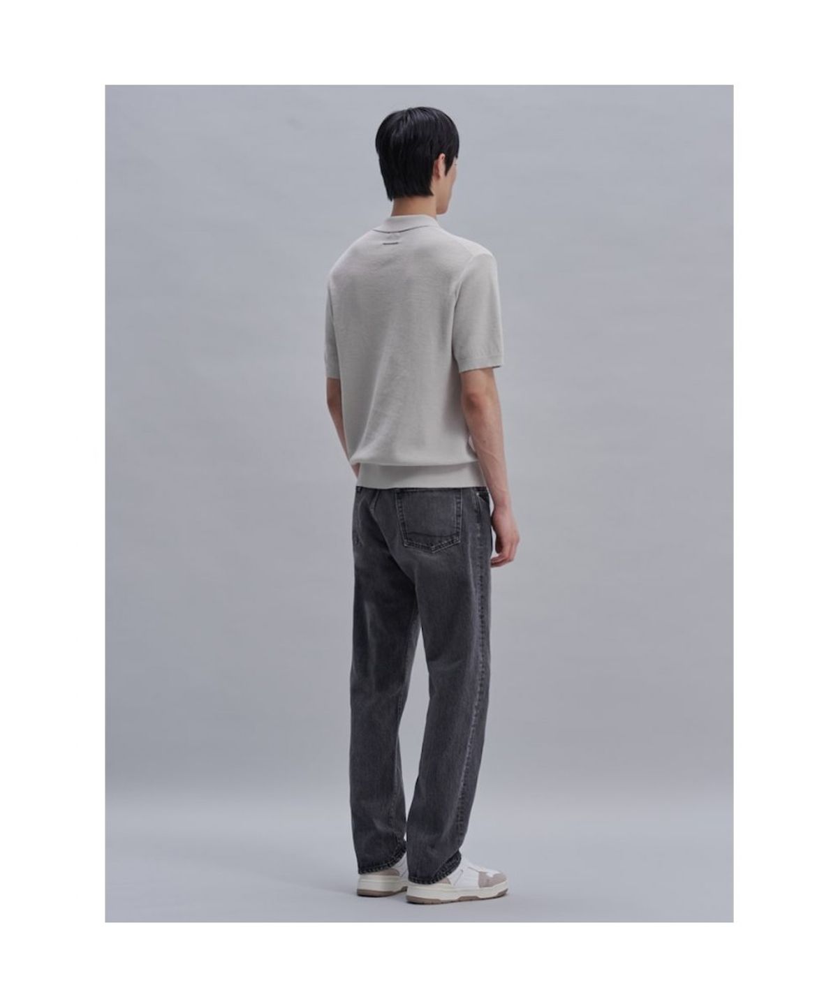 시프트지(SHIFT.G) Cool Summer Polo Neck Sweater  Light Grey