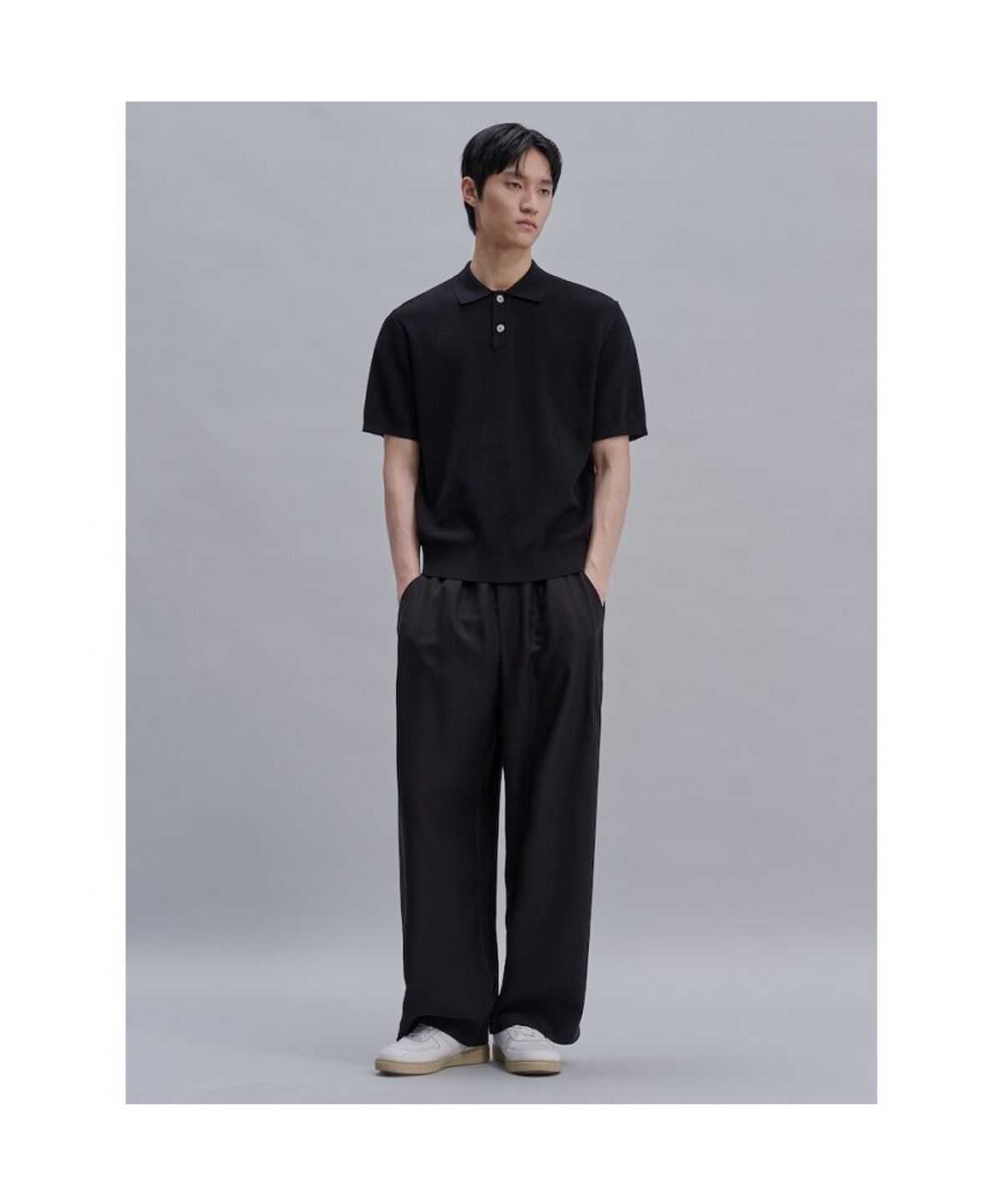 시프트지(SHIFT.G) Cool Summer Polo Neck Sweater  Black