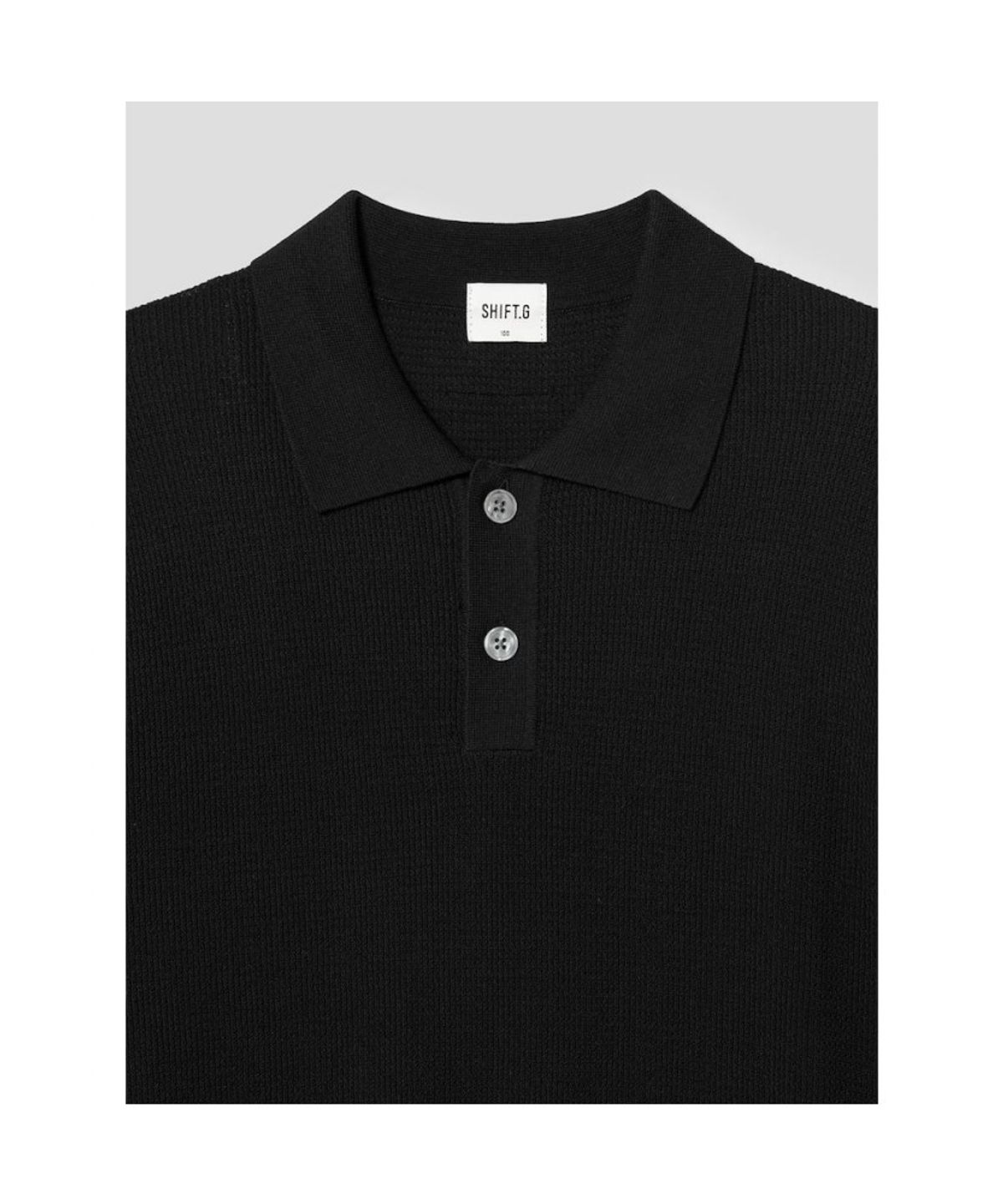 시프트지(SHIFT.G) Cool Summer Polo Neck Sweater  Black