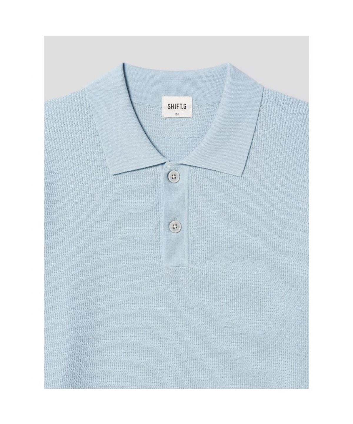 시프트지(SHIFT.G) Cool Summer Polo Neck Sweater  Sky Blue