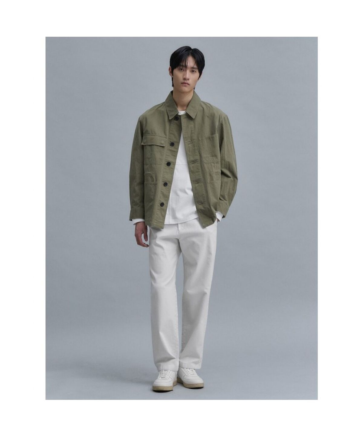 시프트지(SHIFT.G) Cotton Linen Field Jacket  Khaki