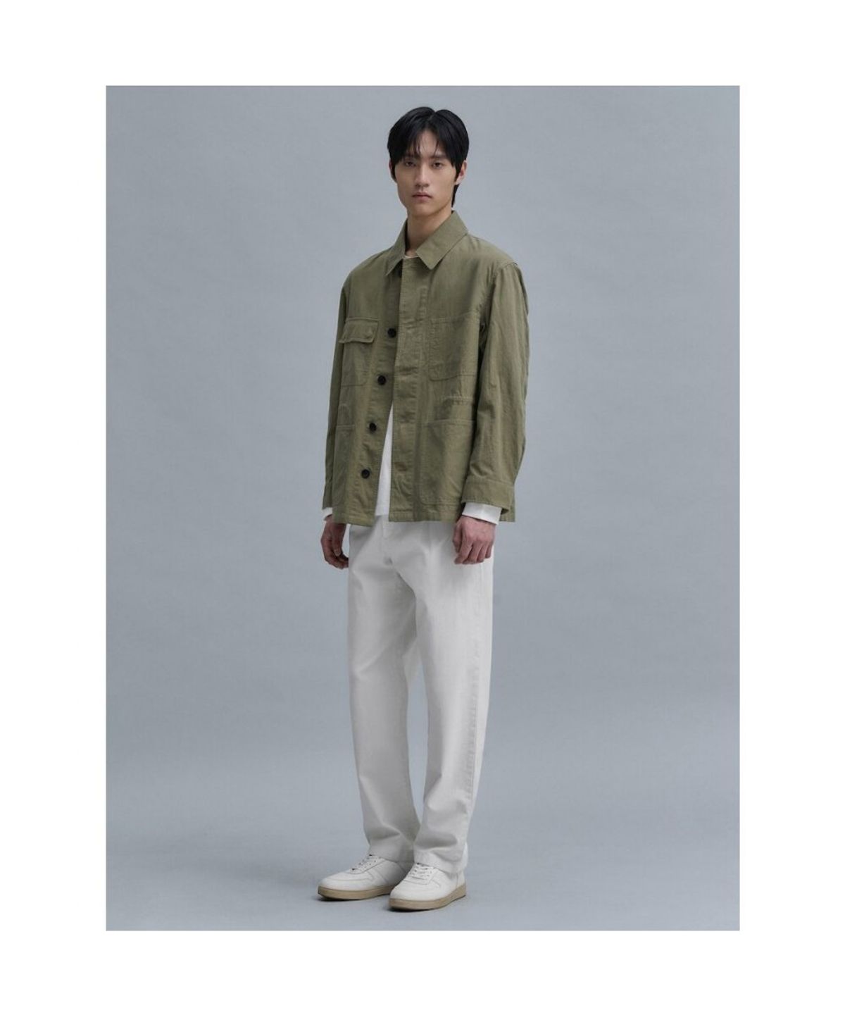 시프트지(SHIFT.G) Cotton Linen Field Jacket  Khaki