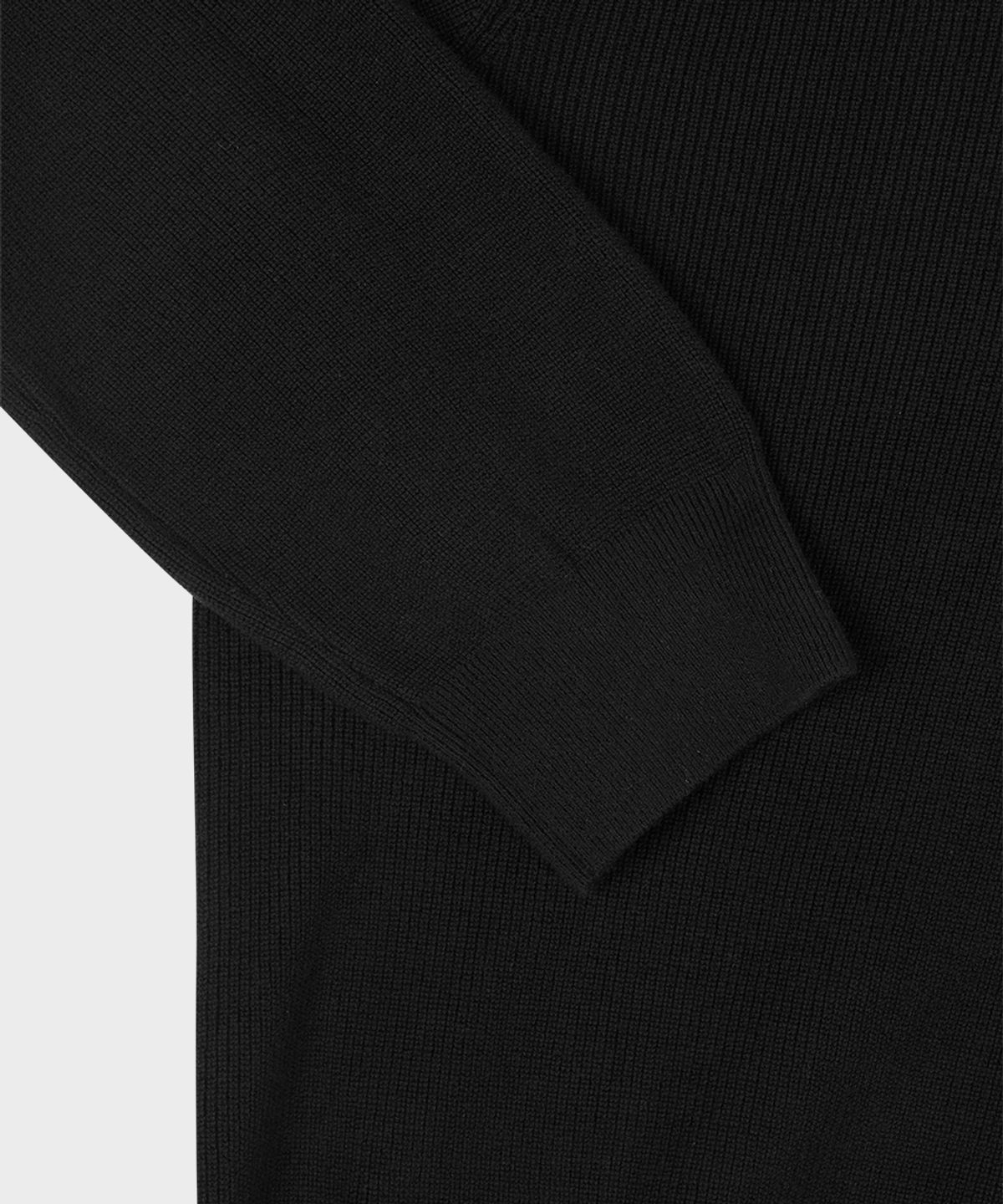 테일던(TAILDERN) Cotton Cashmere V-neck sweater Black