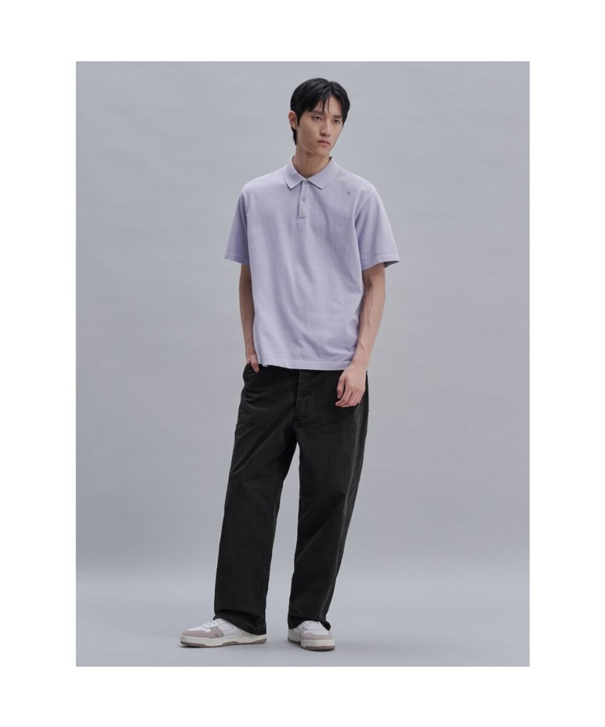 시프트지(SHIFT.G) Garment Dyed Pique Polo  Violet