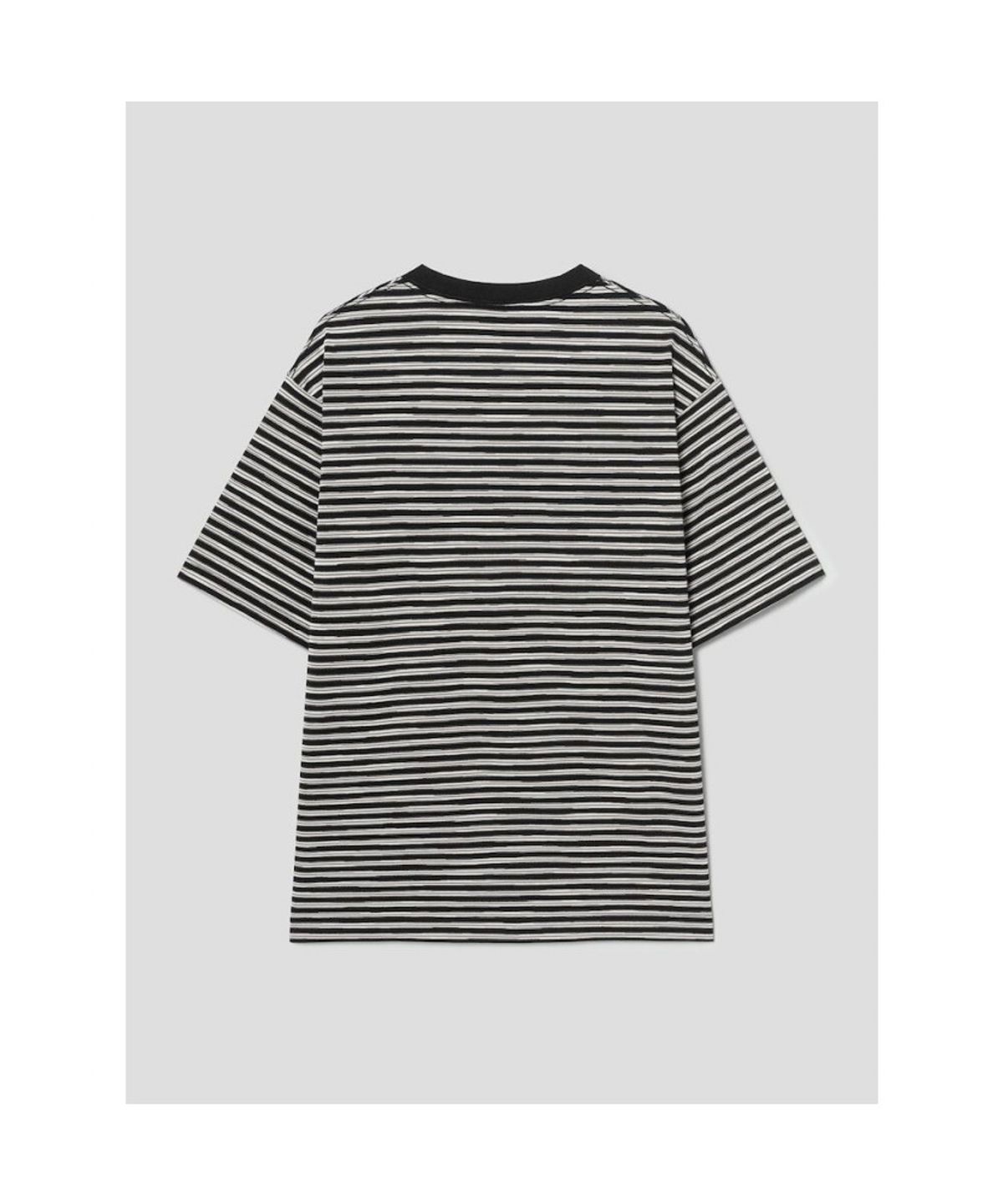시프트지(SHIFT.G) Lettering Point Stripe TShirt  Black
