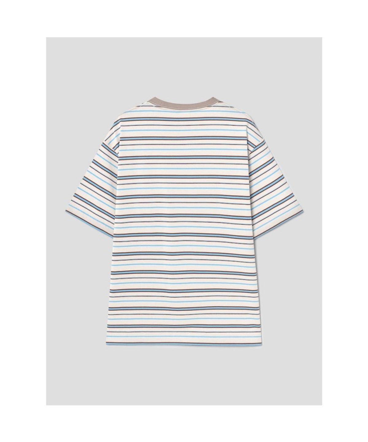 시프트지(SHIFT.G) Lettering Point Stripe TShirt  Beige