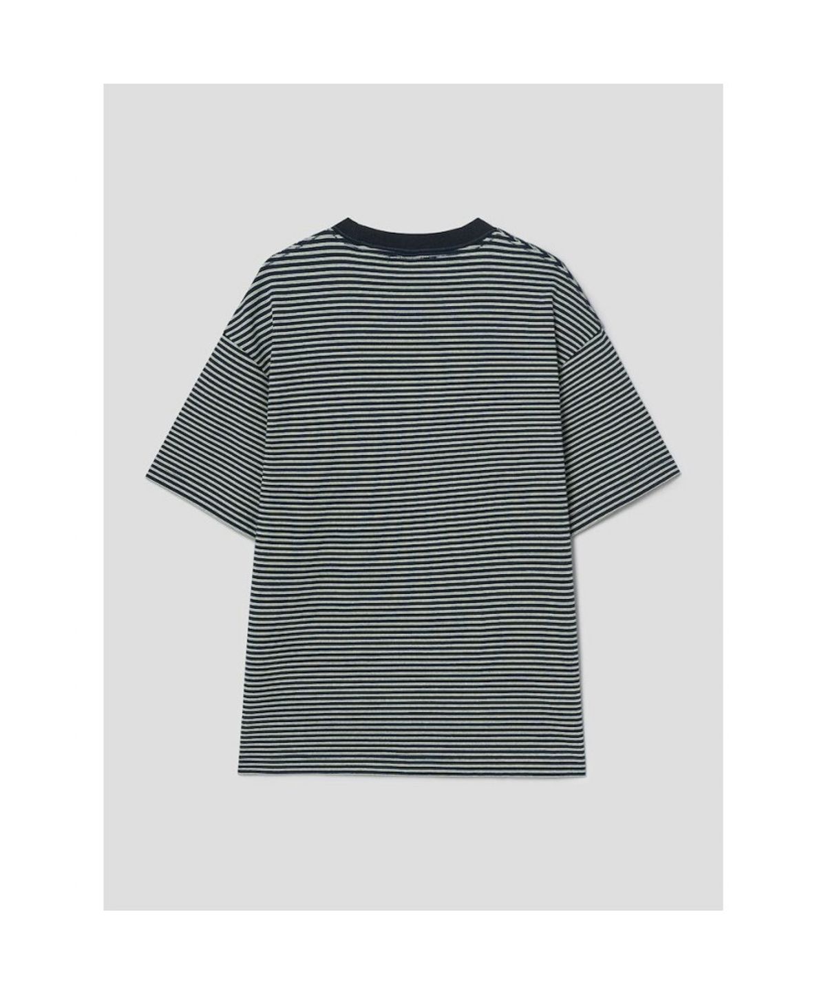 시프트지(SHIFT.G) Lettering Point Stripe TShirt  Navy