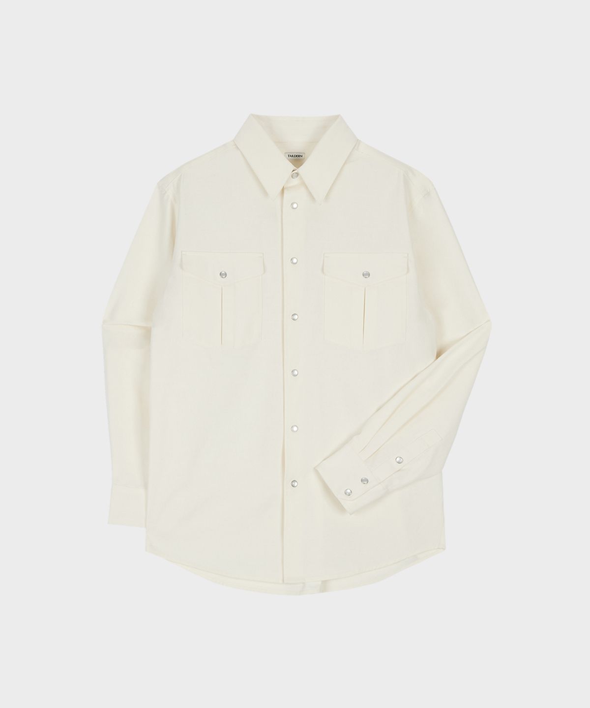 테일던(TAILDERN) Cotton Western Shirt Cream
