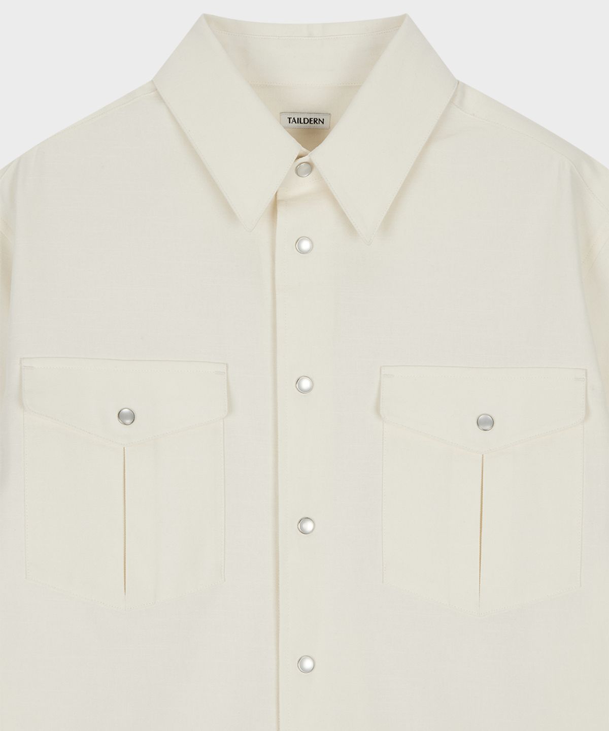 테일던(TAILDERN) Cotton Western Shirt Cream