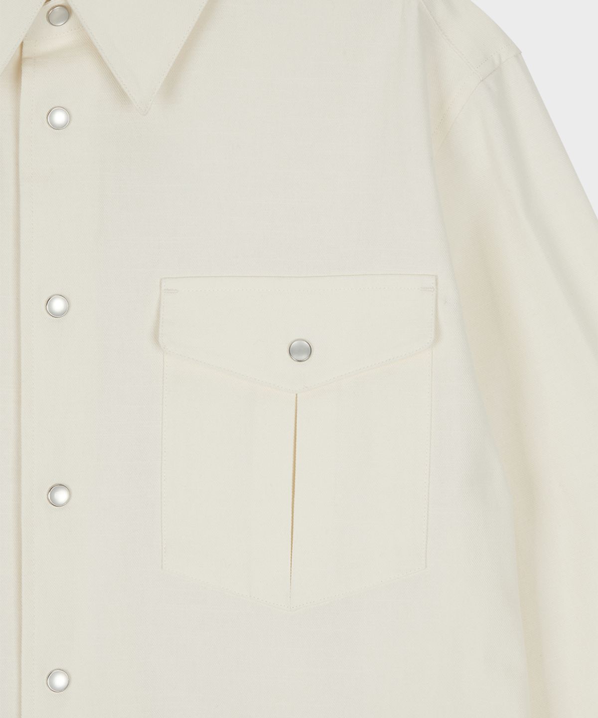 테일던(TAILDERN) Cotton Western Shirt Cream