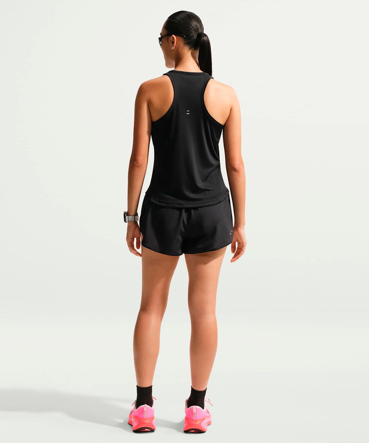 나이키(NIKE) 템포 플로우 스우시 드라이 핏 미드라이즈 브리프 라인드 러닝 쇼츠 W - 블랙:화이트 / IF1474-010