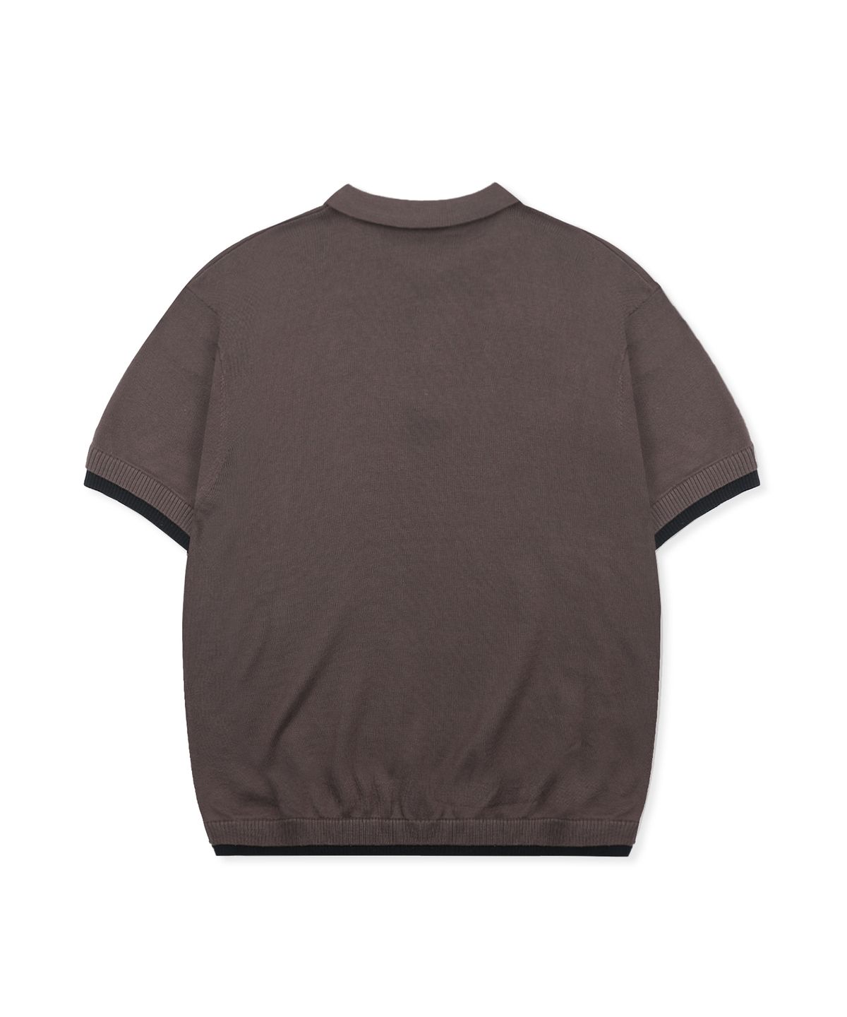 엑스톤즈(XTONZ) XTK181 컬러링 레이어드 카라 니트 (BROWN)