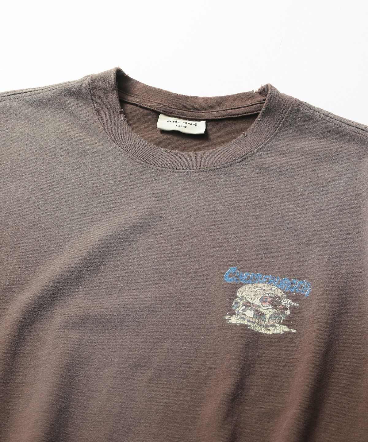 씨에이치사공사(CH.404) CHEESE BURGER TEE BROWN