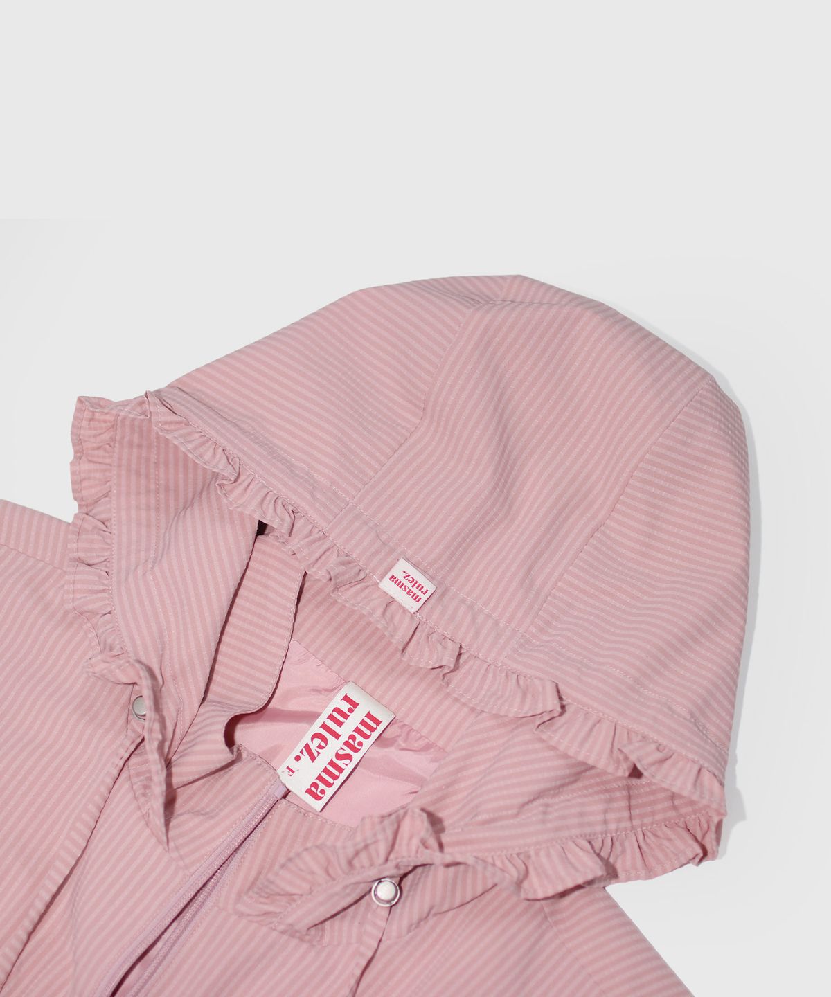 마스마룰즈 어패럴(MASMARULEZ APPAREL) Check Frill Windbreaker Jacket_Pink