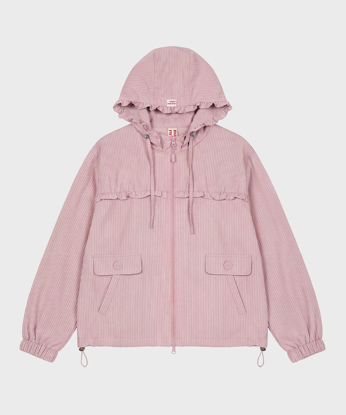 마스마룰즈 어패럴(MASMARULEZ APPAREL) Check Frill Windbreaker Jacket_Pink