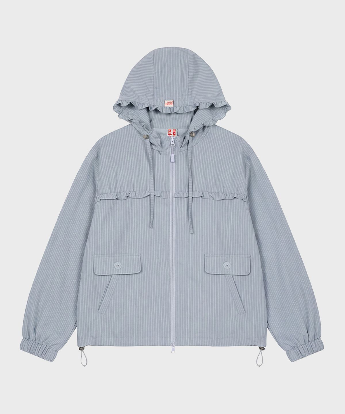 마스마룰즈 어패럴(MASMARULEZ APPAREL) Check Frill Windbreaker Jacket_Sky Blue