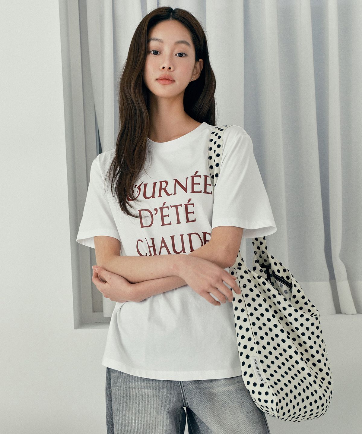 마인드브릿지 우먼(MIND BRIDGE WOMEN) [ON][W][랩탑 수납 가능]패턴 숄더 에코백 - 4color