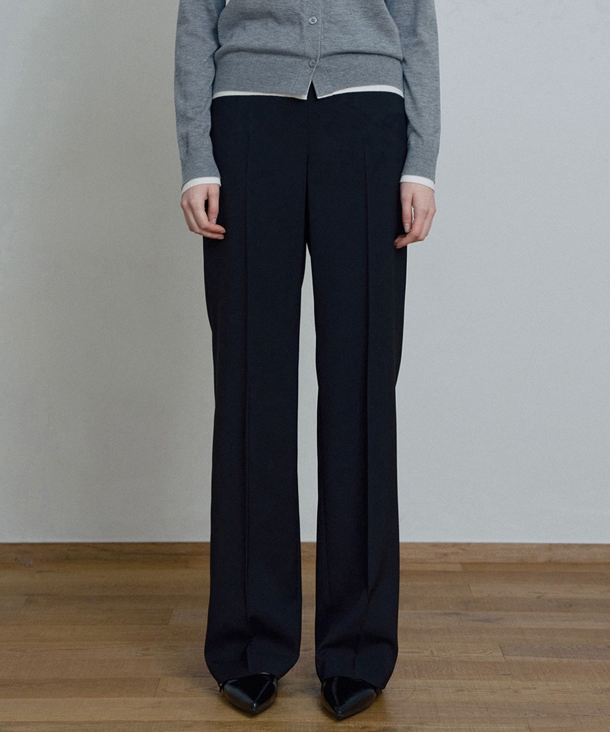 마인드브릿지 우먼(MIND BRIDGE WOMEN) [ON][W][투턱 선택]사계절 데일리 와이드 슬랙스 - 2color