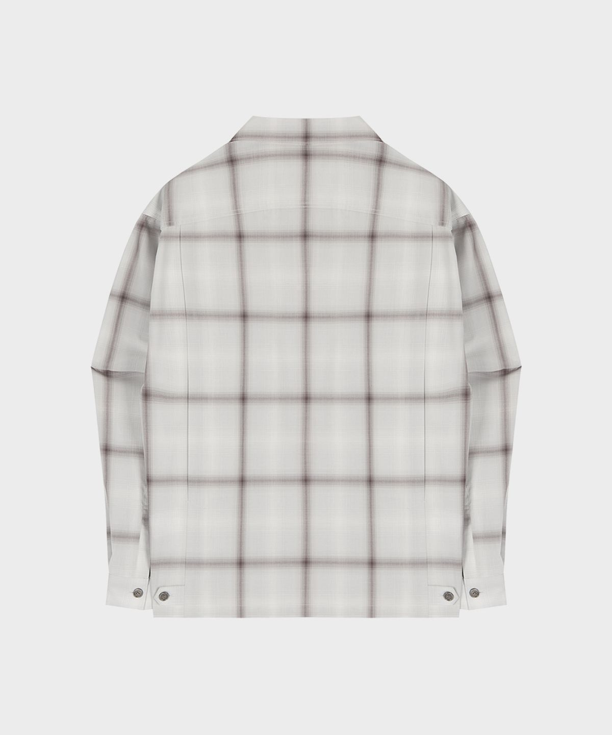 테일던(TAILDERN) Light Rayon Check Shirt Jacket Grey