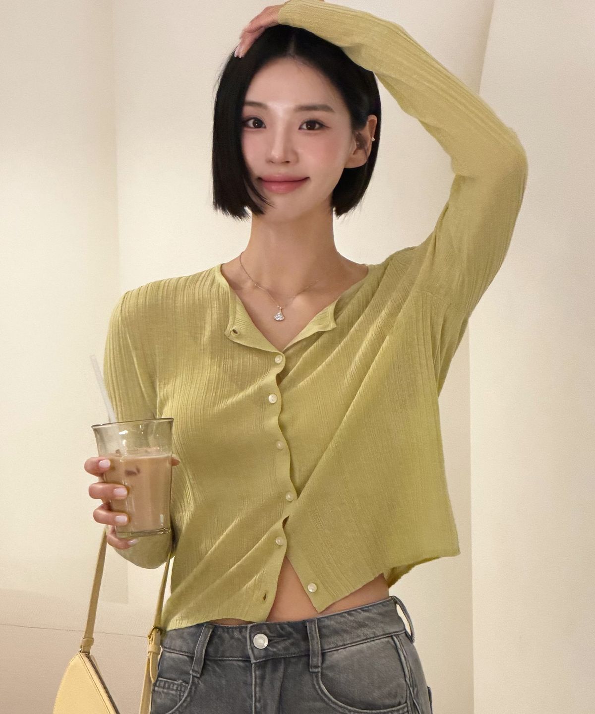 마인드브릿지 우먼(MIND BRIDGE WOMEN) [W]베이직 린넨 가디건 - 3color