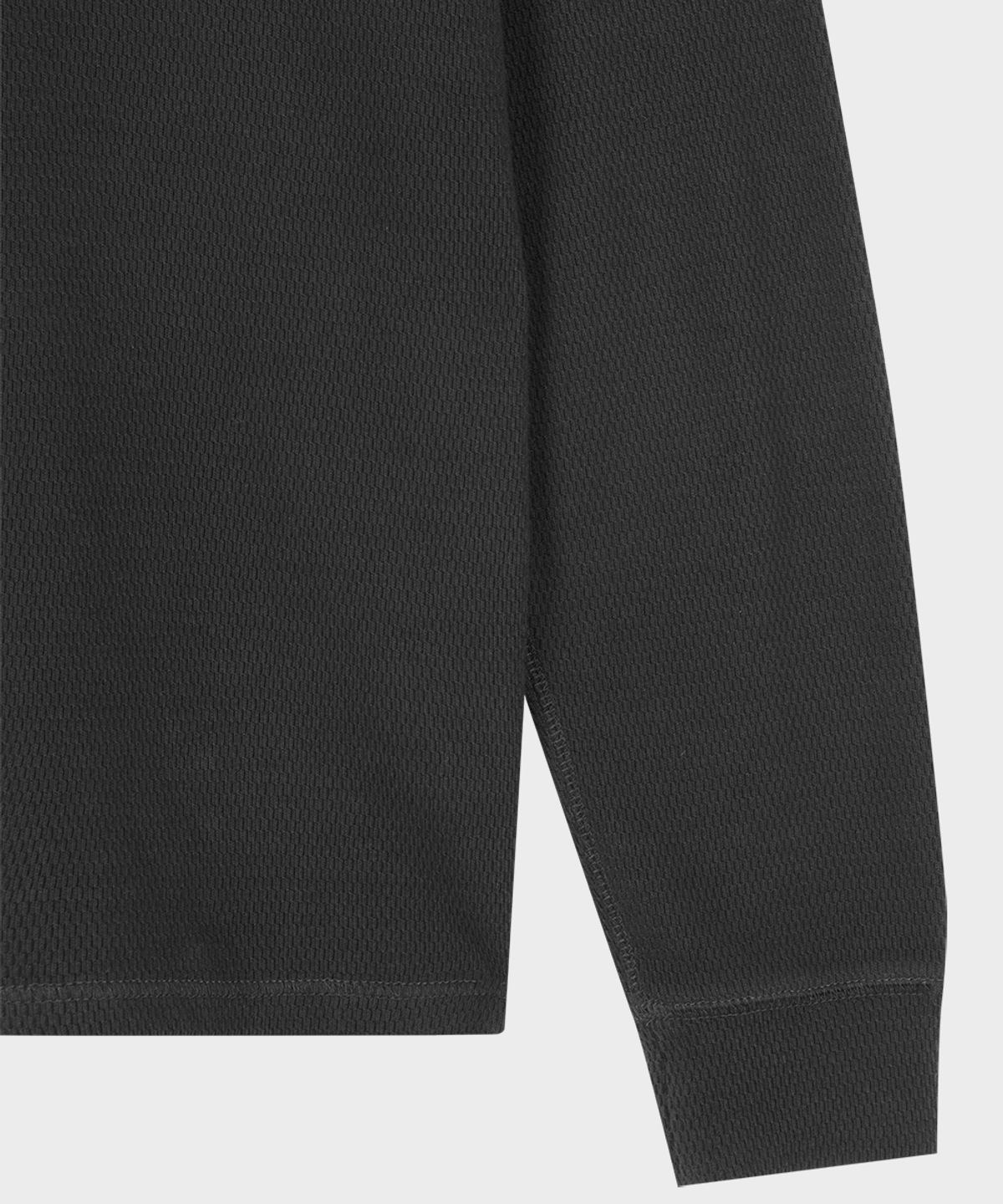 테일던(TAILDERN) Waffle Henley Long-Sleeve T-shirt Dark Grey