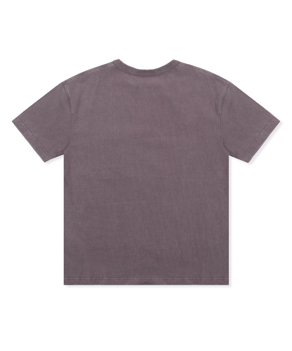 엑스톤즈(XTONZ) XTT154 체크 헨리넥 워싱 크롭 티셔츠 (PURPLE/BROWN)