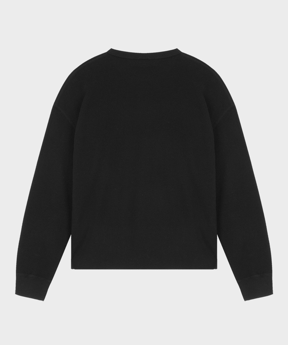 테일던(TAILDERN) Waffle Long-Sleeve T-shirt Black