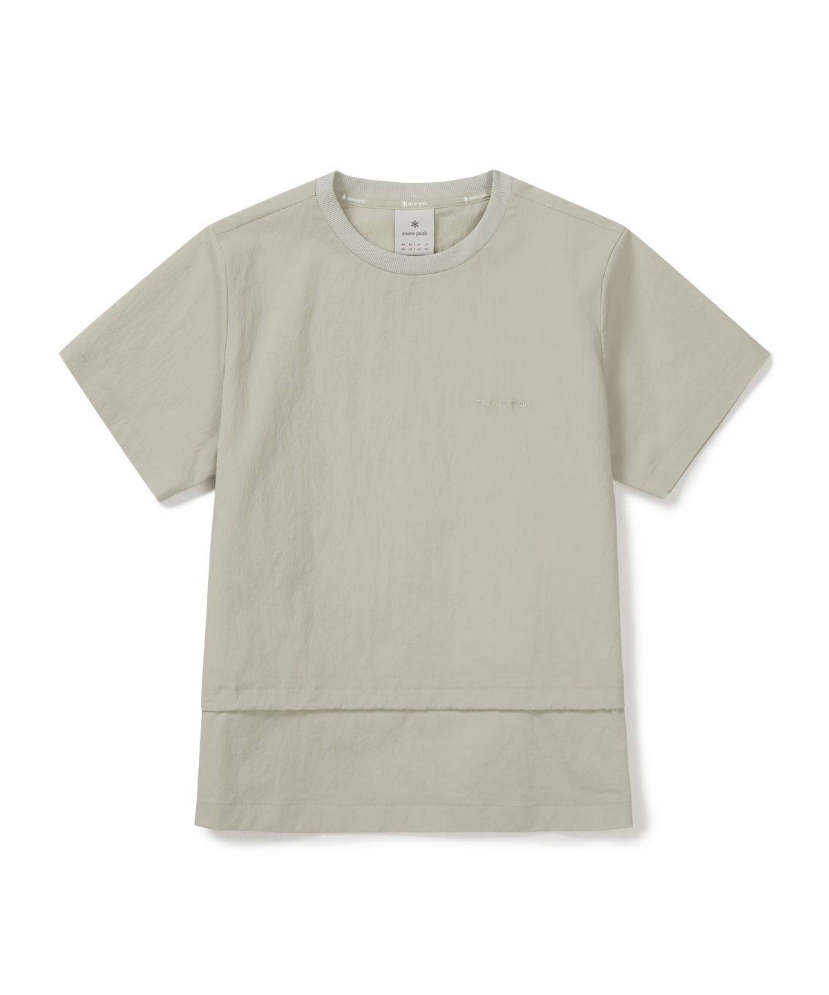 스노우피크 어패럴(SNOWPEAK APPAREL) 루트 여성 스트링 반팔 티셔츠 (S26MWRTS63) Light Beige