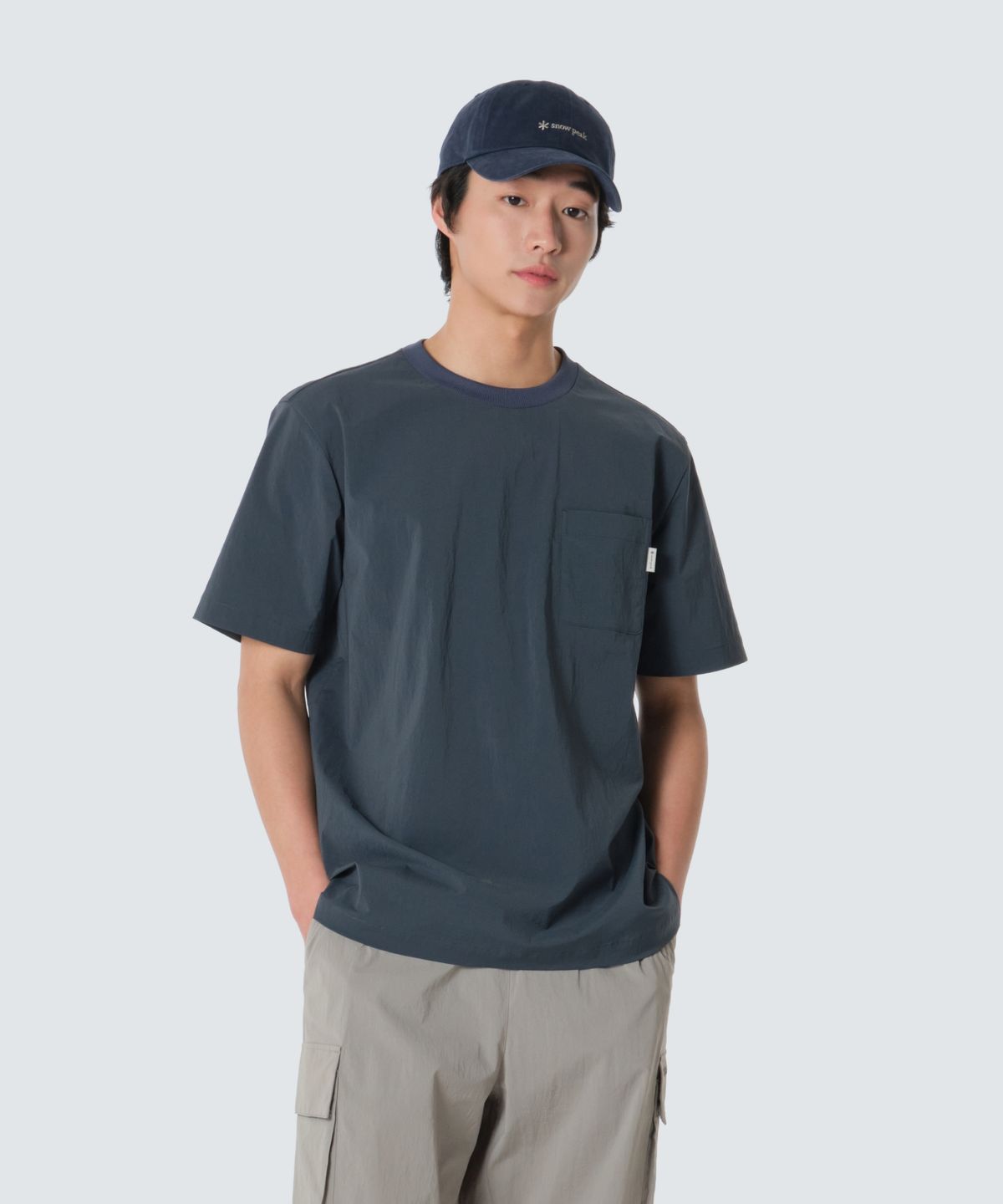 스노우피크 어패럴(SNOWPEAK APPAREL) 루트 베이직 반팔 티셔츠 (S26MURTS80) Vintage Blue