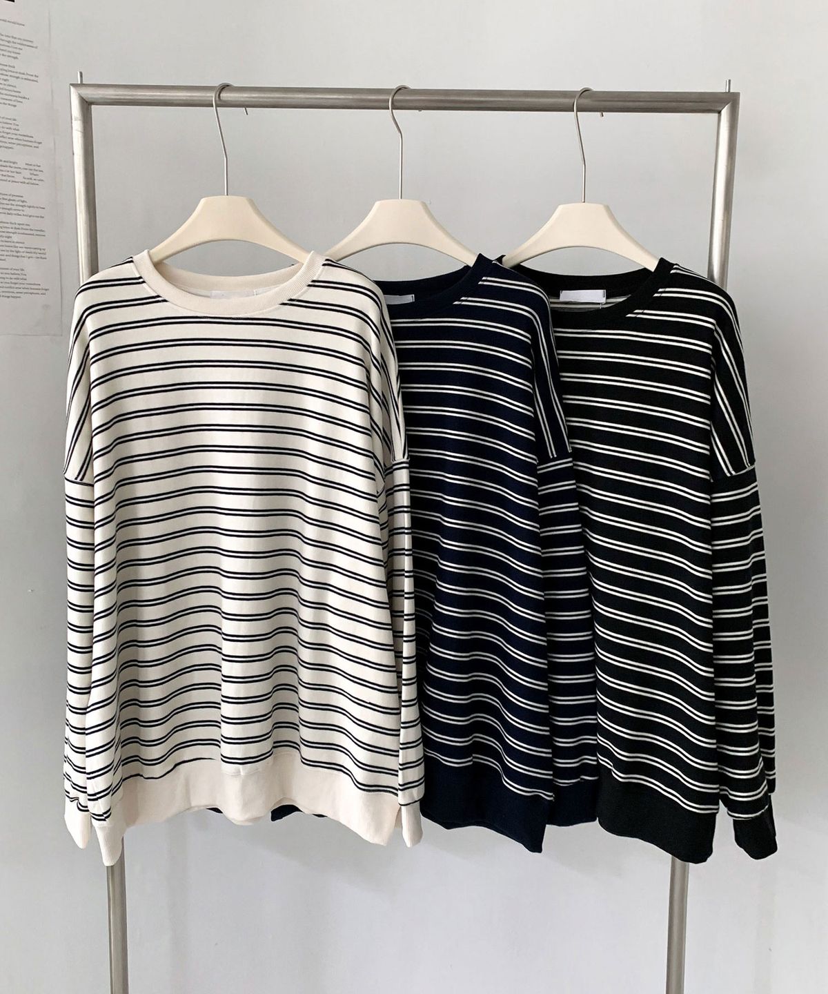 바스카라(VASCARA) Double Stripe Round T-Shirt (3colors)