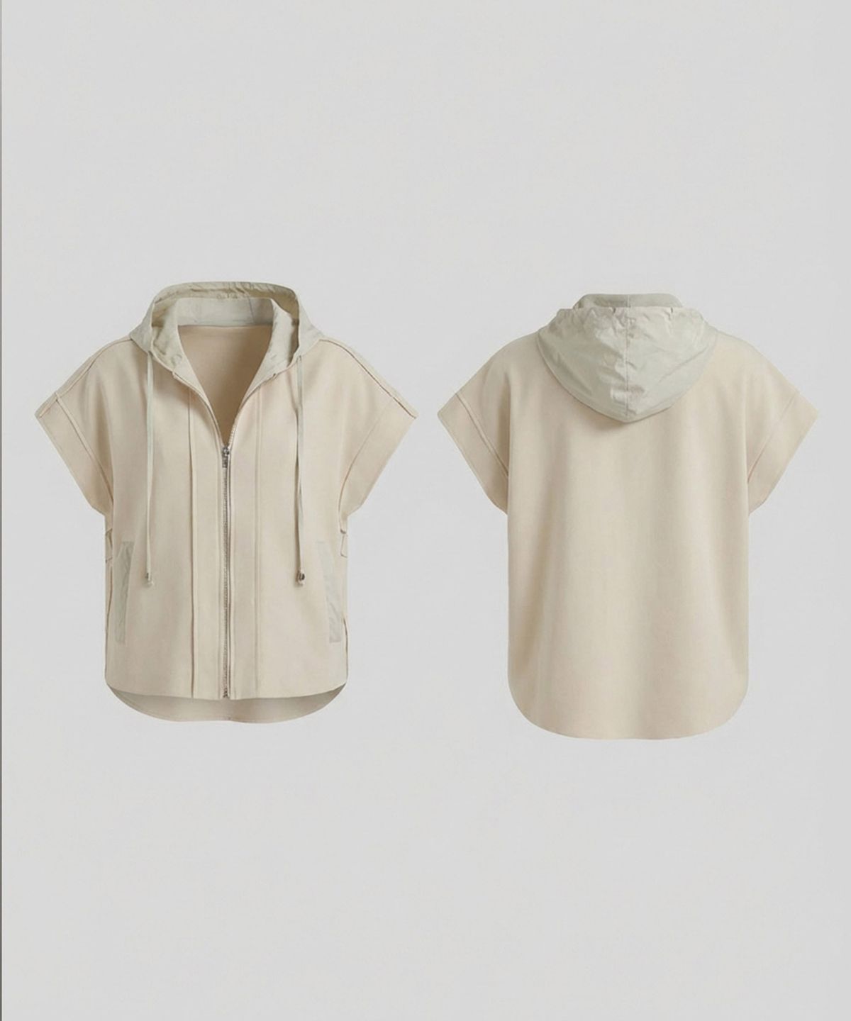 바스카라(VASCARA) Lena Hood Zip-Up Vest (2colors)