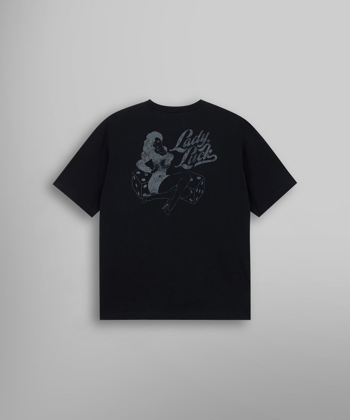 알파 인더스트리(ALPHA INDUSTRIES) 릴랙스드 레이디 럭 티셔츠 블랙