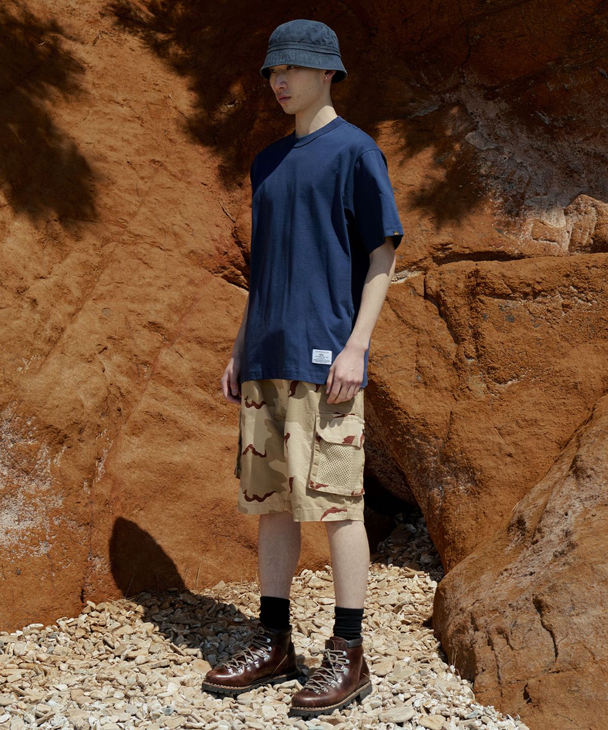 알파 인더스트리(ALPHA INDUSTRIES) 릴랙스드 알파 엔젤스 티셔츠 레플리카 블루