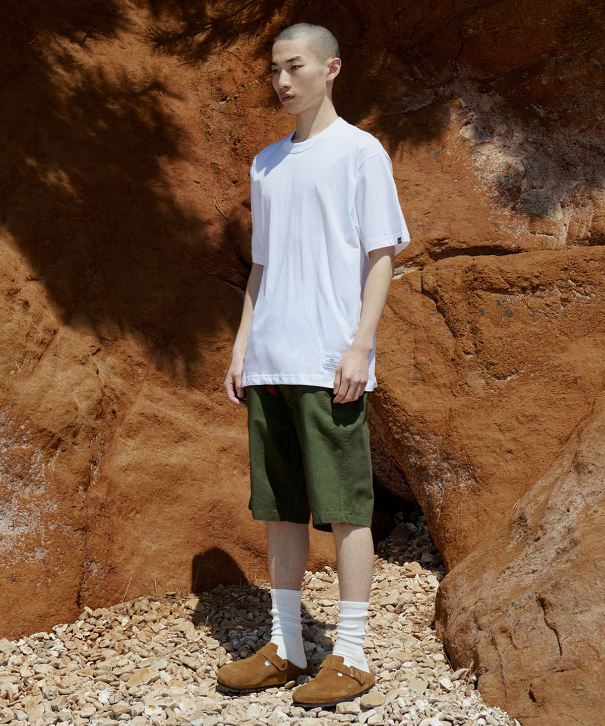 알파 인더스트리(ALPHA INDUSTRIES) 릴랙스드 알파 엔젤스 티셔츠 화이트