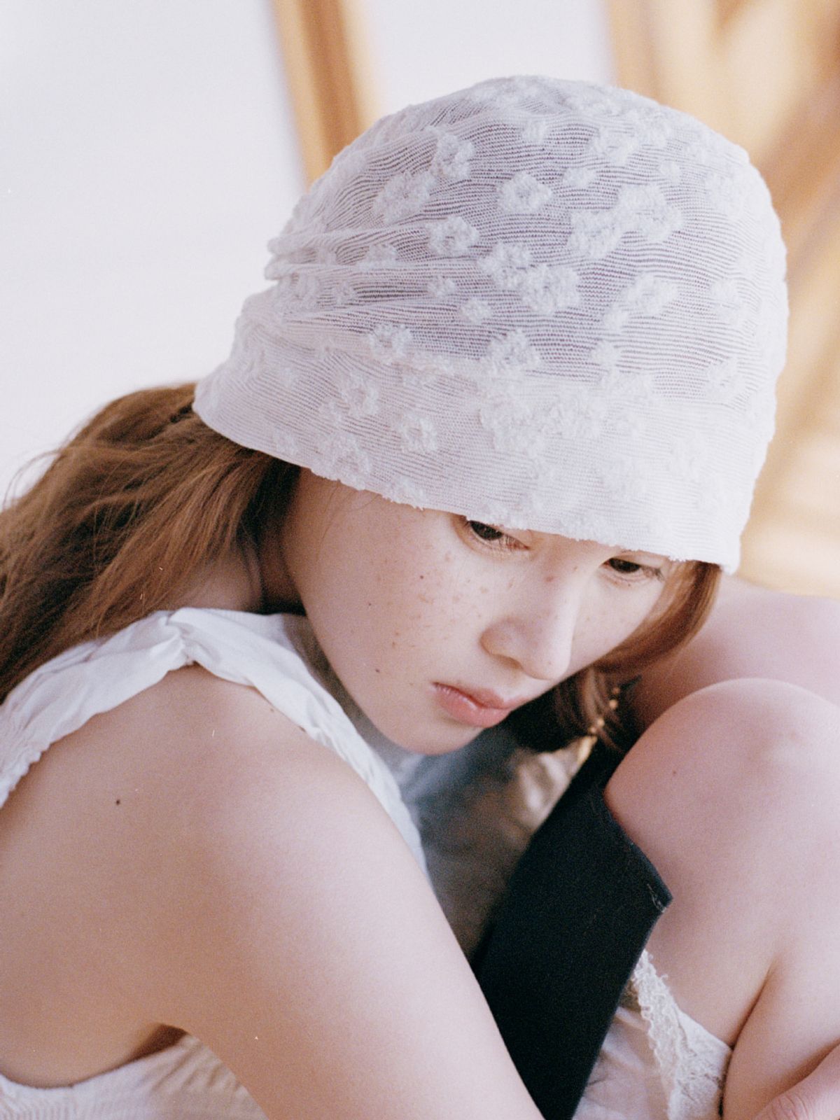포에지담(POESIEDAME) FLORE TERRY BEANIE IN CREAM