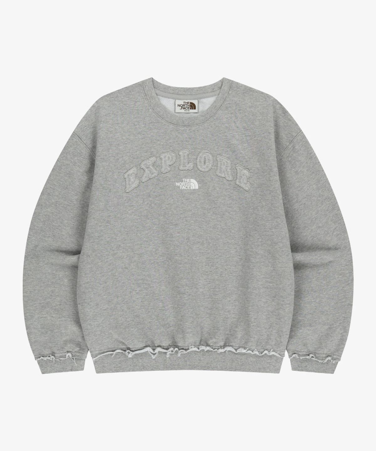 노스페이스(THE NORTH FACE) NM5MS08K 화이트라벨 익스플로어 스웨트셔츠 MELANGE GREY