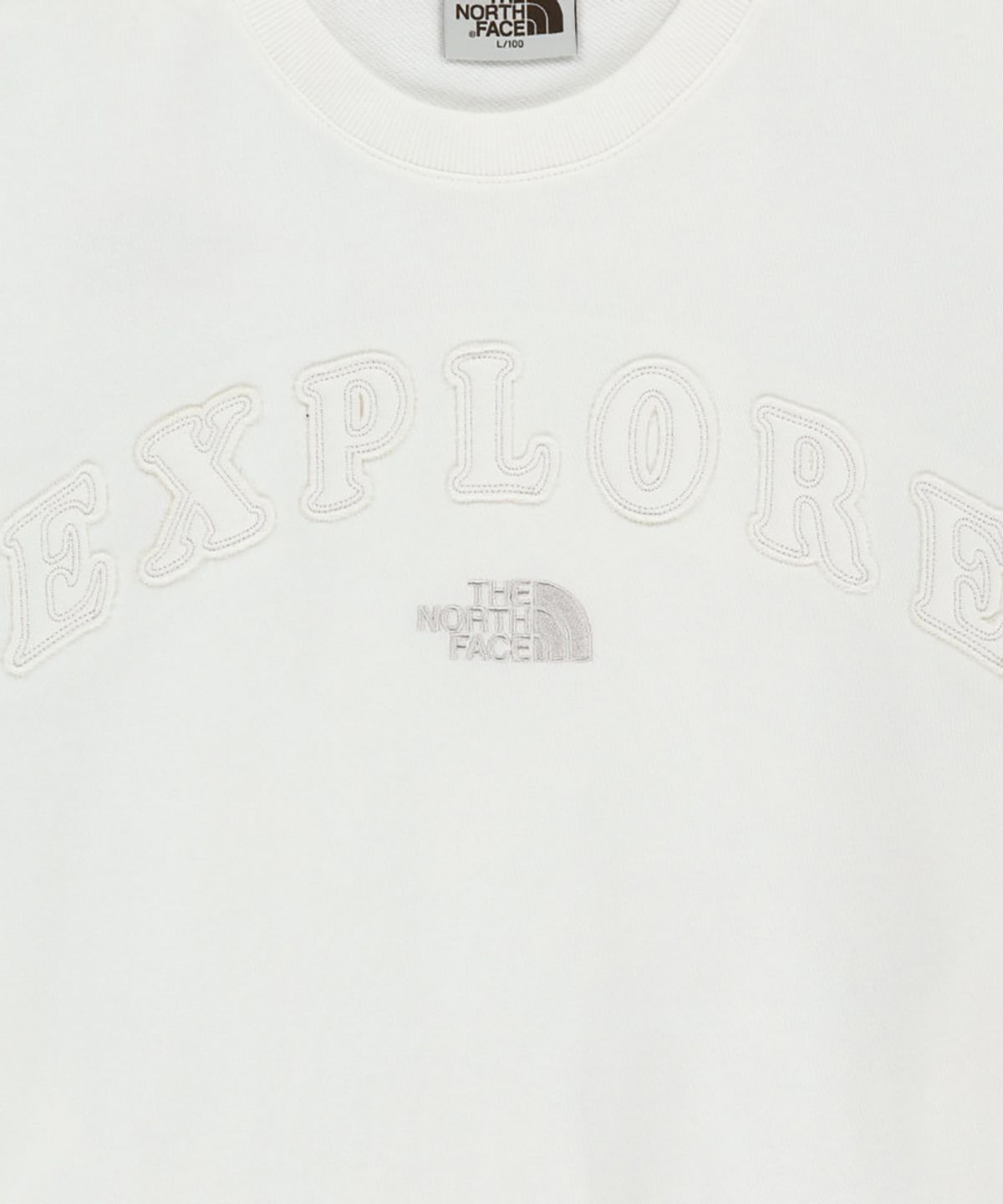 노스페이스(THE NORTH FACE) NM5MS08L 화이트라벨 익스플로어 스웨트셔츠 IVORY